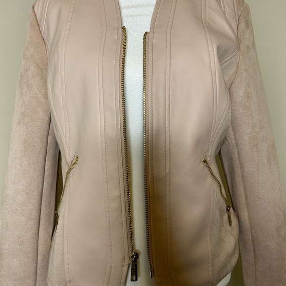 Rose pink leather jacket - Picture 4 of 9